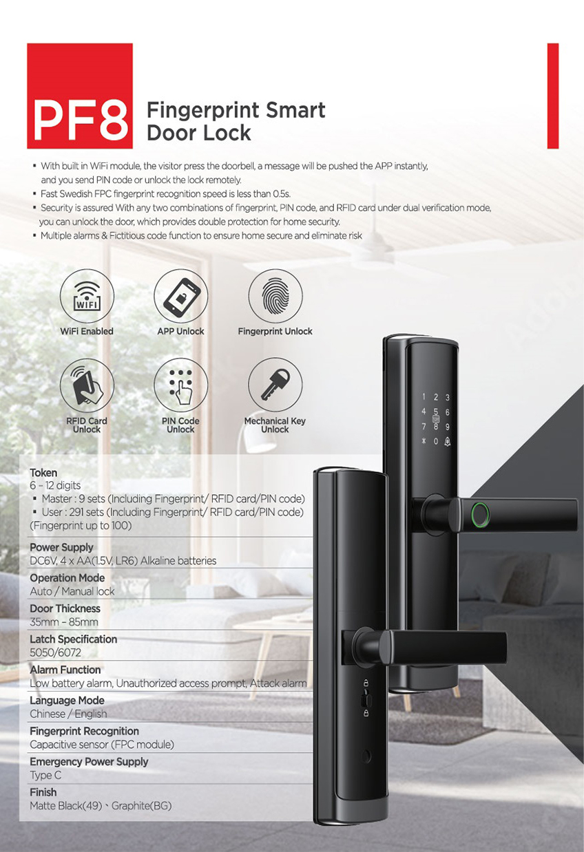 Kwikset Fingerprint Smart Door Lock PF8